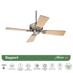 HUNTER - Ventilador de techo Bayport 42" (106 cm)