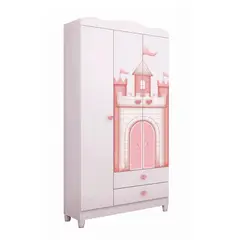 KIDSCOOL - Clóset Sofía 3 Puerta(s) 2 Cajón(es) 5 Repisa(s) 92x195x40 cm Blanco
