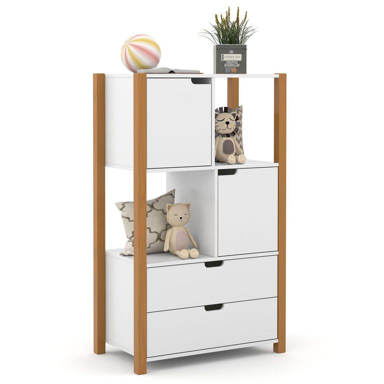 Estante Kids MDF 2 Nivel(es) 75x125.5x43 cm Blanco
