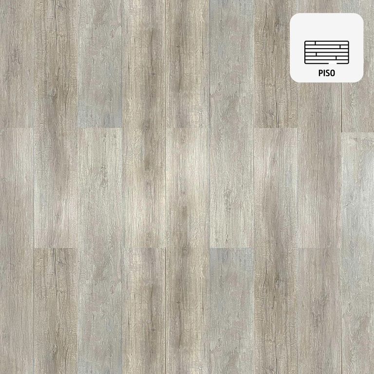 Piso Vinílico SPC 4 mm 18x122 cm Piso Vinílico Madera Café 2.19 m2