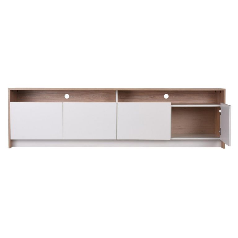 Rack bajo Colbun 2 puertas - 2 cajones olmo-blanco
