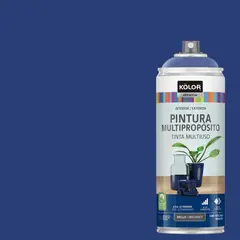 KOLOR - Pintura Esmalte Base Agua en Spray Azul Ultramar Brillante 400 ml