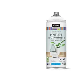 KOLOR - Pintura Esmalte Base Agua Spray 0.4 l Brillante blanco
