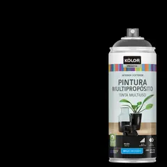 KOLOR - Pintura Esmalte Base Agua en Spray Negro Brillante 400 ml