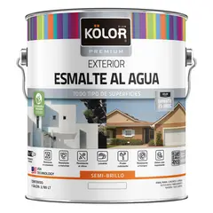 KOLOR - Esmalte al Agua Semibrillante 1 galón(es) Blanco