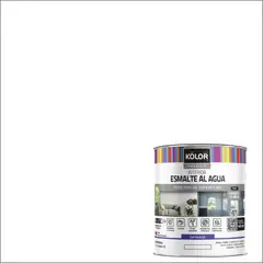 KOLOR - Esmalte al Agua Satinado 1 galón(es) Blanco