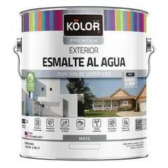 KOLOR - Esmalte al Agua Mate 1 galón(es) Blanco