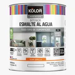 KOLOR - Esmalte al Agua Semibrillante 0.25 galón(es) Blanco
