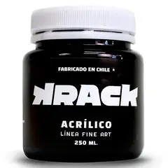 GENERICO - Pintura acrilica brillante Negro brigido 250 ml