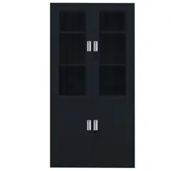 MOVILOCKERS - Storage 4 Puerta(s) 4 Repisa(s) 90x180x40 cm Negro Mate