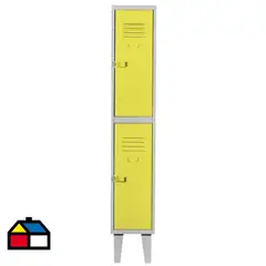 MOVILOCKERS - Locker Alta Resistencia 1 Cuerpo 2 Puerta(s) 29x170x45 cm Amarillo
