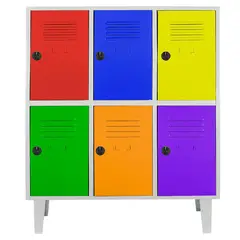 MOVILOCKERS - Locker Kids 3 Cuerpos 6 Puerta(s) 83x96x45 cm Multicolor