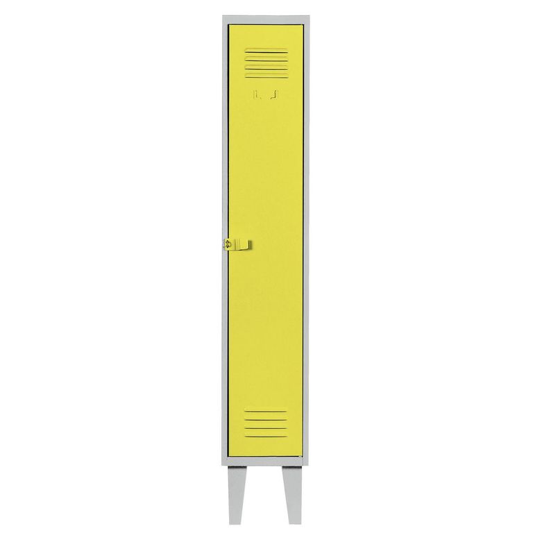 Locker Alta Resistencia 1 Cuerpo 1 Puerta(s) 1 Repisa(s) 29x170x45 cm Amarillo