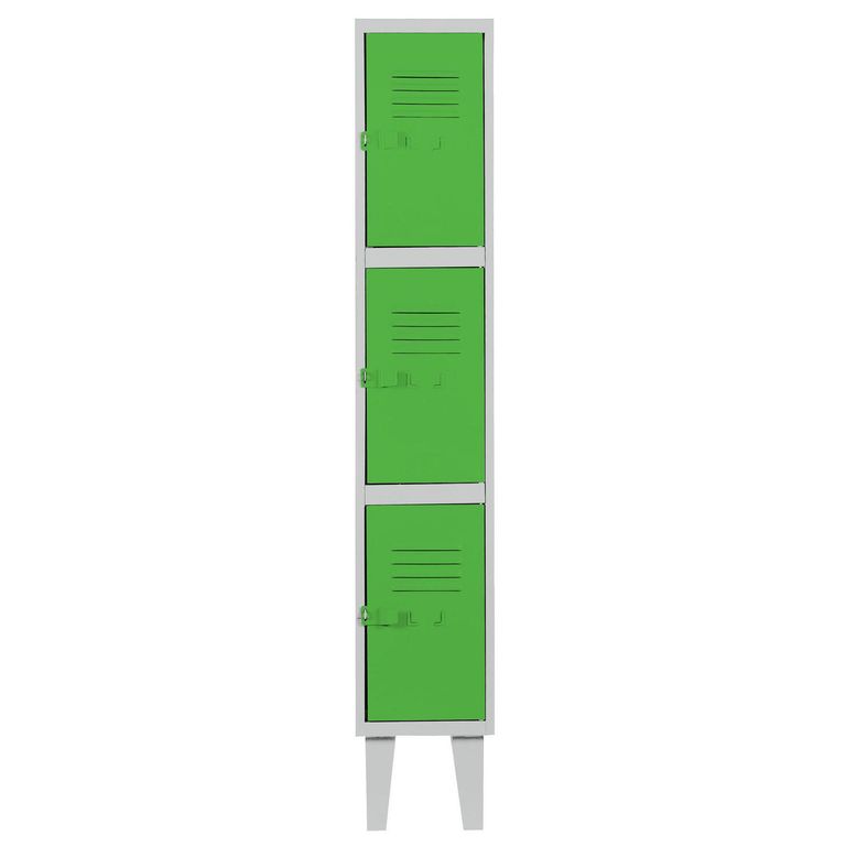 Locker Alta Resistencia 1 Cuerpo 3 Puerta(s) 29x170x45 cm Verde