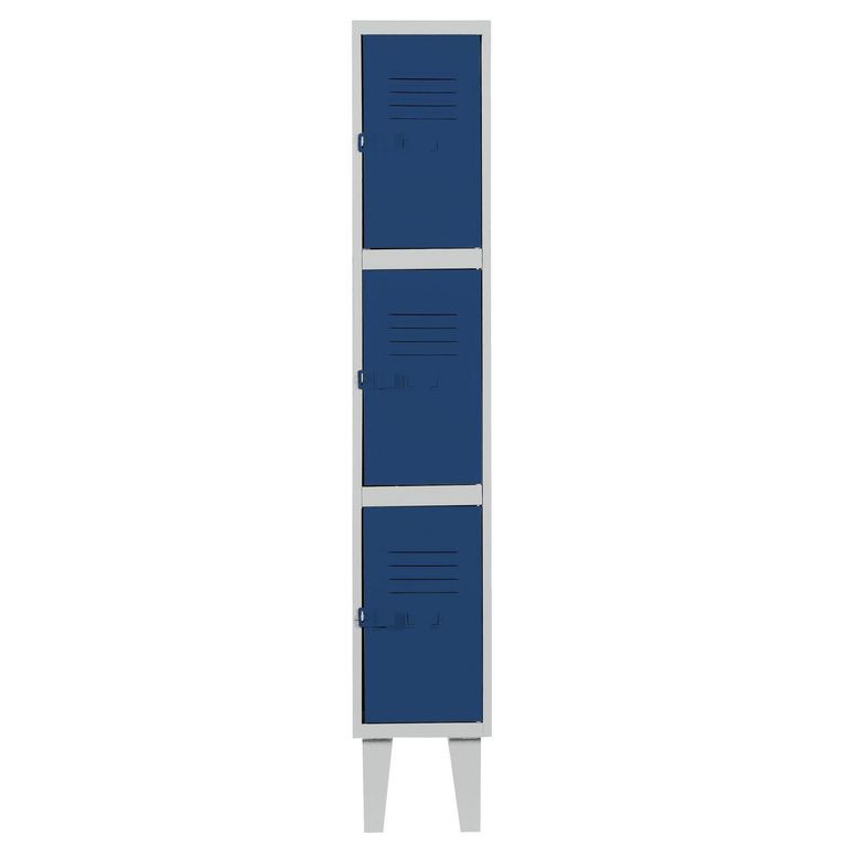Locker Alta Resistencia 1 Cuerpo 3 Puerta(s) 29x170x45 cm Azul