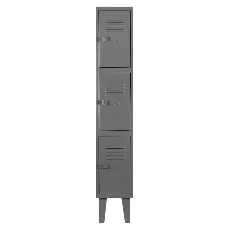 Locker Alta Resistencia 1 Cuerpo 3 Puerta(s) 29x170x45 cm Gris Eco