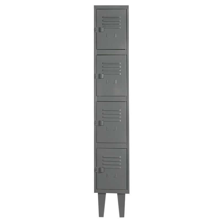 Locker Alta Resistencia 1 Cuerpo 4 Puerta(s) 29x170x45 cm Gris Eco