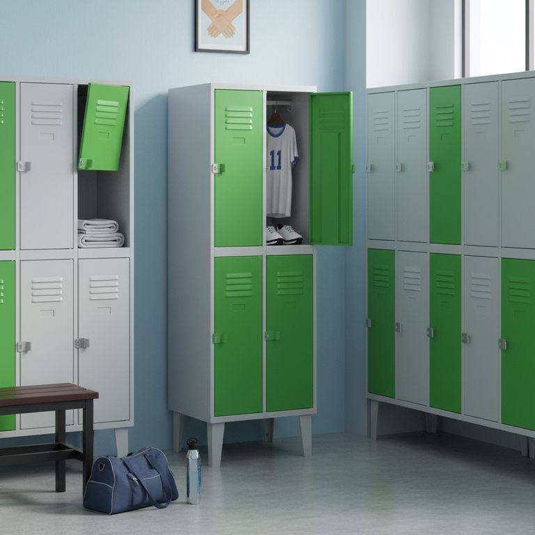 Locker Alta Resistencia 2 Cuerpos 4 Puerta(s) 56x170x45 cm Verde