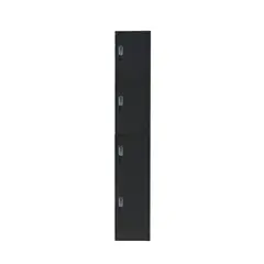 MOVILOCKERS - Locker de Oficina 1 Cuerpo 4 Puerta(s) 38x180x45 cm Negro Mate