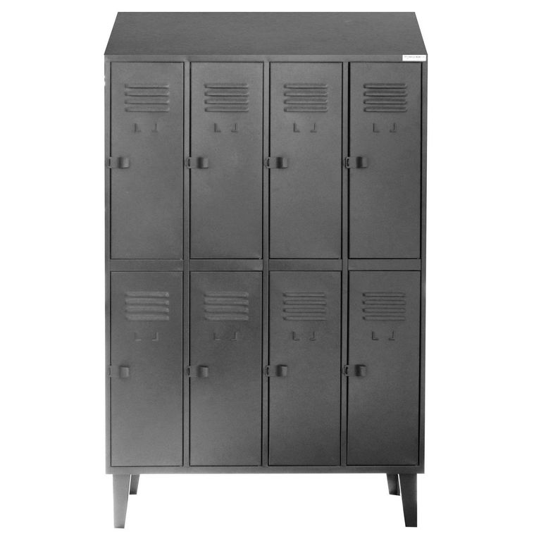 Locker Alta Resistencia 4 Cuerpos 8 Puerta(s) 110x190x45 cm Gris Eco