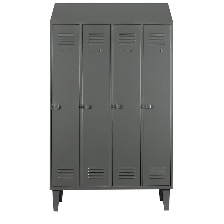 Locker Alta Resistencia 4 Cuerpos 4 Puerta(s) 110x190x45 cm Gris Eco