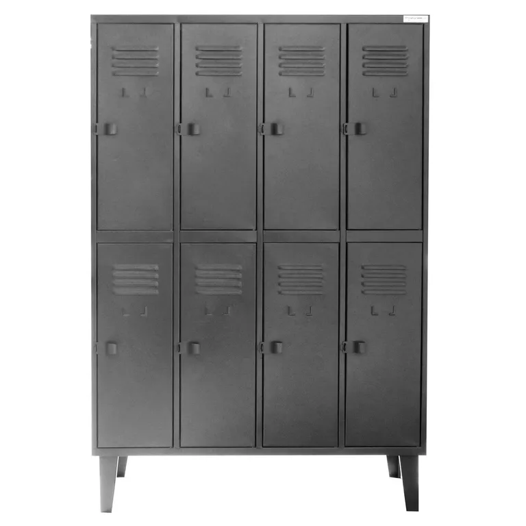Locker Alta Resistencia 4 Cuerpos 8 Puerta(s) 110x170x45 cm Gris Eco