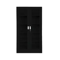 MOVILOCKERS - Storage 2 Puerta(s) 4 Repisa(s) 90x180x40 cm Negro Mate