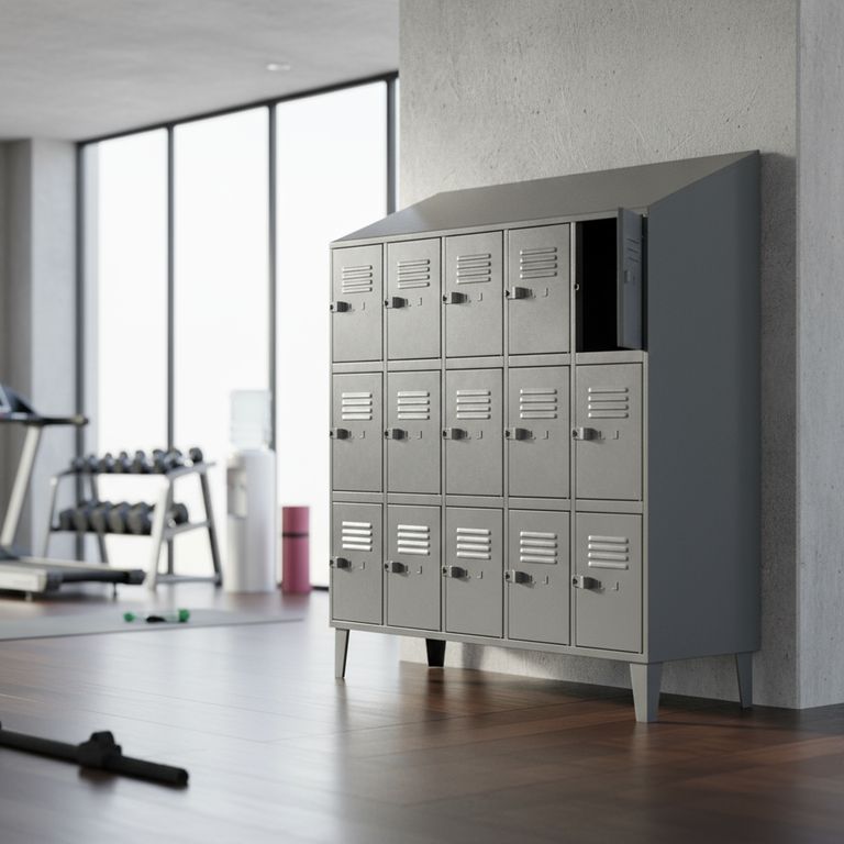Locker Alta Resistencia 5 Cuerpos 15 Puerta(s) 137x190x45 cm Gris Eco
