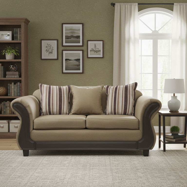 Sofá 2 cuerpos Palermo 192x86x90 cm Beige