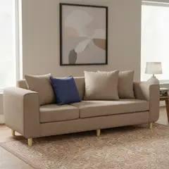 INTERMUEBLES - Sofá 3 cuerpos Eagle 222x81x89 cm Beige