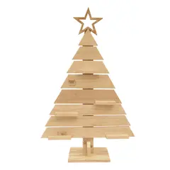 MAGIC HOME - Árbol de Navidad Madera Larix 59x80 cm Natural