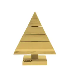 MAGIC HOME - Árbol de Navidad Madera Abies 23.5x30 cm Nuez