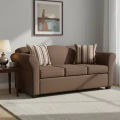 INTERMUEBLES - Sofá 3 cuerpos Ducal 165x82x79 cm Café