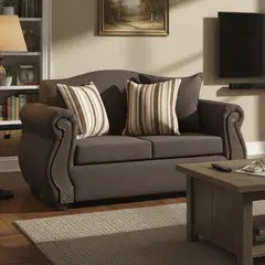 INTERMUEBLES - Sofá 2 cuerpos New Bugambilia 150x93x83 cm Café