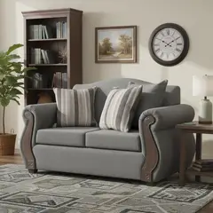 INTERMUEBLES - Sofá 2 cuerpos New Bugambilia 150x93x83 cm Gris