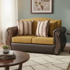 INTERMUEBLES - Sofá 2 cuerpos New Bugambilia 150x93x83 cm Café