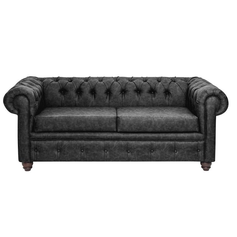 Sofá 3 Cuerpos Manchester 200X80X95 cm Cuero Sintético