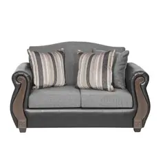 INTERMUEBLES - Sofá 2 cuerpos New Bugambilia 150x93x83 cm Gris