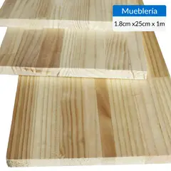 TIMBERMAC - Lámina Mueblería Natural 18 mm 25x100 cm