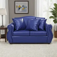 INTERMUEBLES - Sofá 2 cuerpos Violeta 150x93x83 cm Azul