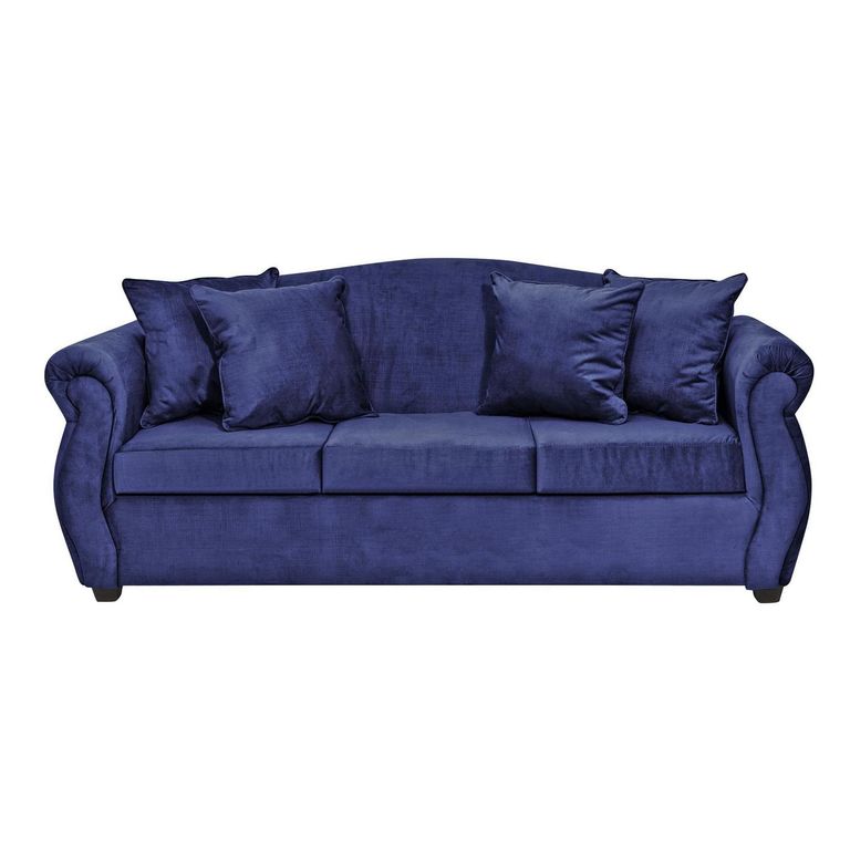 Sofá 3 Cuerpos Violeta 210X93X83 cm Felpa