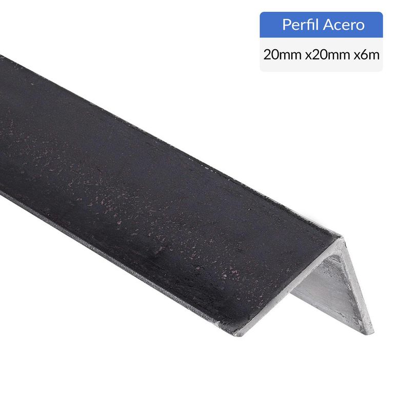 Ángulo Laminado Acero 20x20x3 mm 6 m