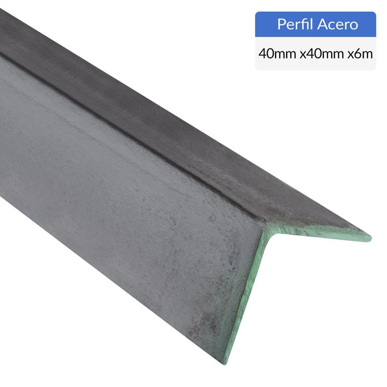 Ángulo Laminado Acero 40x40x4mm 6 m