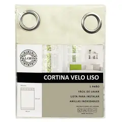 PALERMO - Cortina velo liso marfil anilla
