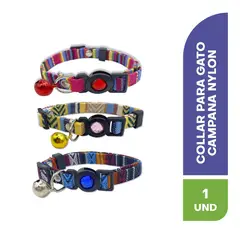 PETIZOOS - Collar para gato con campana y colores