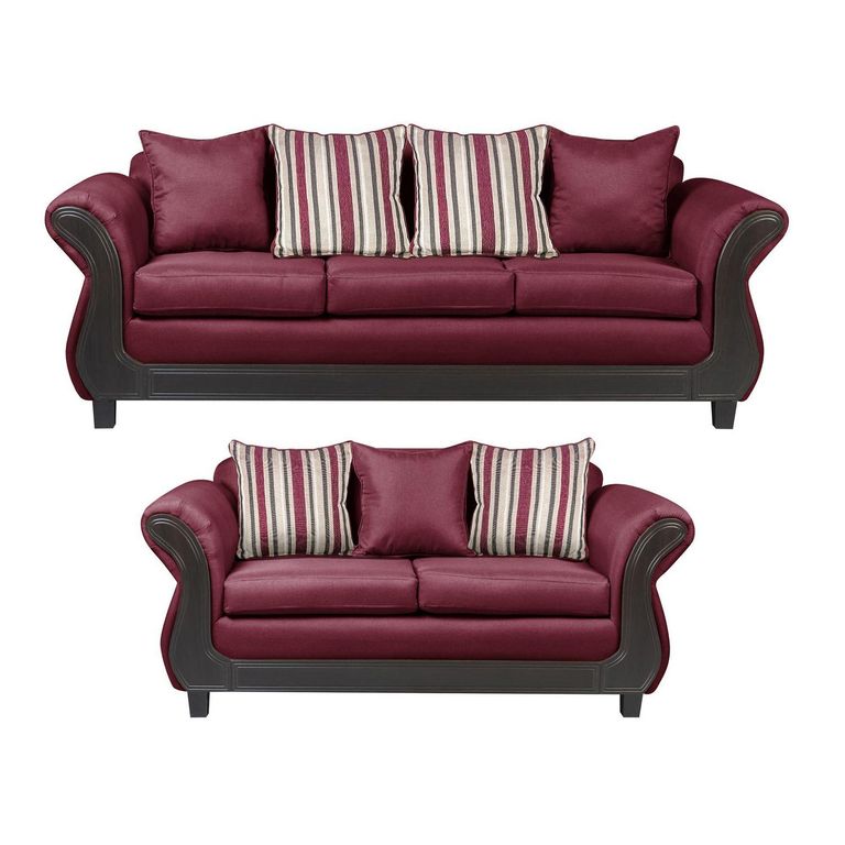 Set de Sofás Palermo 3 y 2 Cuerpos Tela