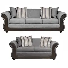 INTERMUEBLES - Living 3 cuerpos Palermo 86x90x238 cm Gris