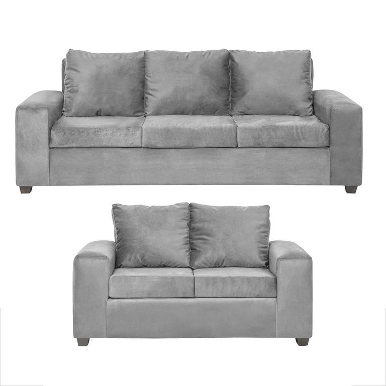INTERMUEBLES Living 5 cuerpos Kahlo 86x80x225 cm Gris