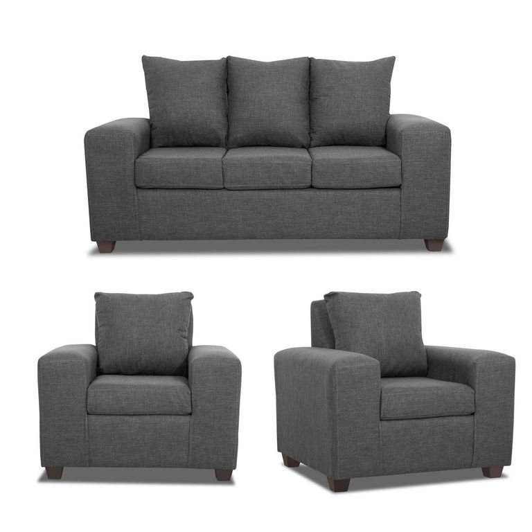 Set de Sofás Kahlo 3 Cuerpos + 2 Sillones Tela