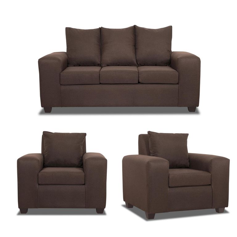 Set de Sofás Kahlo 3 Cuerpos + 2 Sillones Tela